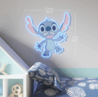 Yellowpop Disney Falra akasztható USB Neon LED Dekorációs lámpa - Stich