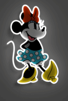 Yellowpop Disney Falra akasztható USB Neon LED Dekorációs lámpa - Minnie egér