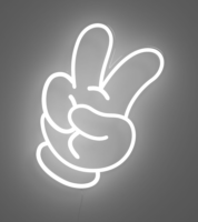 Yellowpop Disney Falra akasztható USB Neon LED Dekorációs lámpa - Peace kesztyű