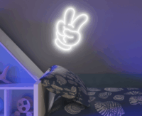 Yellowpop Disney Falra akasztható USB Neon LED Dekorációs lámpa - Peace kesztyű