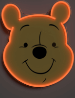 Yellowpop Disney Falra akasztható USB Neon LED Dekorációs lámpa - Micimackó fej