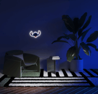 Yellowpop Disney Falra akasztható USB Neon LED Dekorációs lámpa - Stich fej