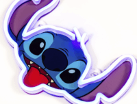 Yellowpop Disney Falra akasztható USB Neon LED Dekorációs lámpa - Stich fej