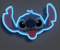 Yellowpop Disney Falra akasztható USB Neon LED Dekorációs lámpa - Stich fej
