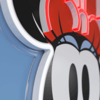 Yellowpop Disney Falra akasztható USB Neon LED Dekorációs lámpa - Minnie egér fej