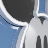 Yellowpop Disney Falra akasztható USB Neon LED Dekorációs lámpa - Mickey egér fej