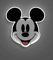 Yellowpop Disney Falra akasztható USB Neon LED Dekorációs lámpa - Mickey egér fej