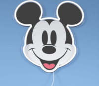 Yellowpop Disney Falra akasztható USB Neon LED Dekorációs lámpa - Mickey egér fej