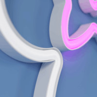 Yellowpop Disney Falra akasztható USB Neon LED Dekorációs lámpa - Minnie körvonal