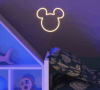Yellowpop Disney Falra akasztható USB Neon LED Dekorációs lámpa - Mickey körvonal