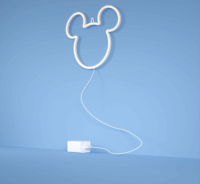 Yellowpop Disney Falra akasztható USB Neon LED Dekorációs lámpa - Mickey körvonal