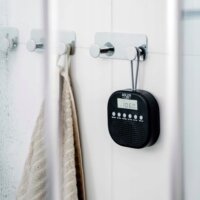 Adler AD 1912 Vízálló hordozható FM Zsebrádió Ébresztővel - Fekete