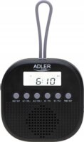 Adler AD 1912 Vízálló hordozható FM Zsebrádió Ébresztővel - Fekete