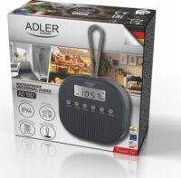 Adler AD 1912 Vízálló hordozható FM Zsebrádió Ébresztővel - Fekete