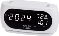 Adler AD 1186 Digitális LCD asztali ébresztőóra - Fehér