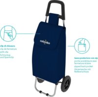 Colombo Rolly Kerekes Bevásárló táska 40L - Kék