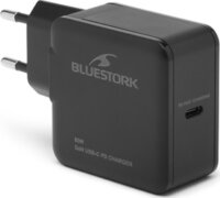 Bluestork PW-BS-65-GAN-C USB-C Hálózati Gyorstöltő Adapter 65W + USB-C kábel - Fekete