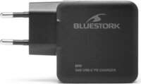 Bluestork PW-BS-65-GAN-C USB-C Hálózati Gyorstöltő Adapter 65W + USB-C kábel - Fekete