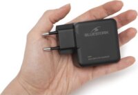 Bluestork PW-BS-65-GAN-C USB-C Hálózati Gyorstöltő Adapter 65W + USB-C kábel - Fekete
