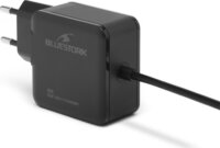 Bluestork PW-BS-65-GAN-C/2 USB-C Hálózati Gyorstöltő Adapter 65W 1,45m USB-C kábellel - Fekete