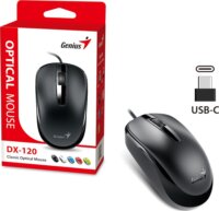 Genius DX-120 USB-C Vezetékes Optikai Egér - Fekete
