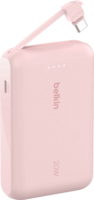 Belkin BOOST BPB021HQPK Powerbank integrált kábellel Type-C 10000mAh 20w - Rózsaszín