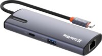 Colorway Multifunkciós USB-C HUB 100W (1x RJ45 + 1x Type-C 3.0 + 3x USB-A 3.0 + 1x USB-A 2.0 )