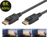 Goobay 74748 DisplayPort 2.0 apa - DisplayPort 2.0 apa Kábel 2m - Fekete