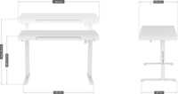 Huzaro MA-Leader 8.2 Elektromosan állítható Gamer asztal 120 x 60 x 72-118 cm - Fehér