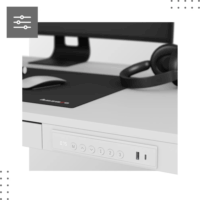 Huzaro MA-Leader 8.2 Elektromosan állítható Gamer asztal 120 x 60 x 72-118 cm - Fehér