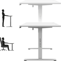 Huzaro MA-Leader 7.6 Elektromosan állítható Gamer asztal 160 x 80 x 72-118 cm - Fehér