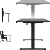 Huzaro MA-Leader 7.6 Elektromosan állítható Gamer asztal 160 x 80 x 72-118 cm - Fekete