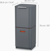 Joseph Joseph Szürke hulladék- és újrahasznosító szemetes 40L - Szürke