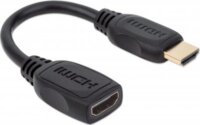 Manhattan 354523 HDMI 2.0 apa - HDMI 2.0 anya Toldó Kábel 20cm - Fekete