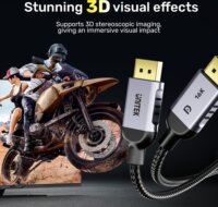 Unitek DisplayPort 2.1 apa - DisplayPort 2.1 apa Kábel 1.5m - Fekete