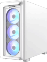 Asus A23 Plus Midi Torony Számítógépház + 4db 120mm ARGB ventilátor - Fehér