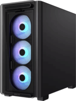 Asus A23 Plus Midi Torony Számítógépház + 4db 120mm ARGB ventilátor - Fekete