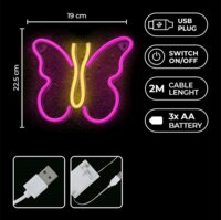 Neolia RTV100306 Falra akasztható LED dekorációs lámpa - Pillangó forma