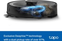 TP-Link TAPO RV30 MAX Robot Porszívó és Felmosó Okos Multifunkciós Dokkolóval - Fekete