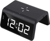 Havit W320 6 az 1-ben Vezeték nélküli Töltő + Digitális óra 10W - Fekete