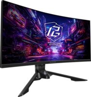 Asrock 34" 90LXA0J0-A0E1A0V Phantom 21:9 QHD VA Ívelt Gaming Monitor - Fekete