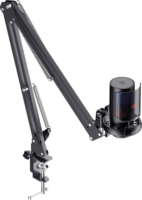 Havit GK50 Pro RGB Streamer/Gamer Asztali Kardioid Mikrofon + Tartókar - Fekete