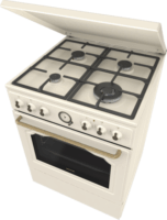 Gorenje GKS6C71CLI Kombinált 4 zónás szabadonálló Gáz/Elektromos Tűzhely - Fehér