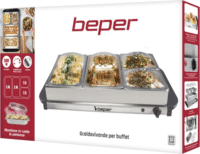 Beper P101TEM002 Büfétálaló melegen tartó funkcióval 63 x 37 x 14 cm - Szürke