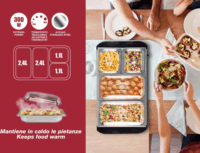 Beper P101TEM002 Büfétálaló melegen tartó funkcióval 63 x 37 x 14 cm - Szürke