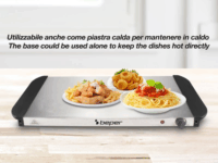 Beper P101TEM002 Büfétálaló melegen tartó funkcióval 63 x 37 x 14 cm - Szürke