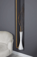 Iris E5575 60cm Dekor Váza - Fehér