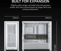 Corsair Frame 4000D Midi Torony Számítógépház - Fehér