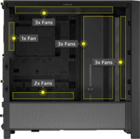 Corsair Frame 4000D Midi Torony Számítógépház - Fekete
