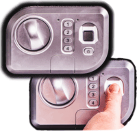 Iris IFS20 Elektromos számzáras Biztonsági bútorszéf ujjlenyomat olvasóval - Fekete